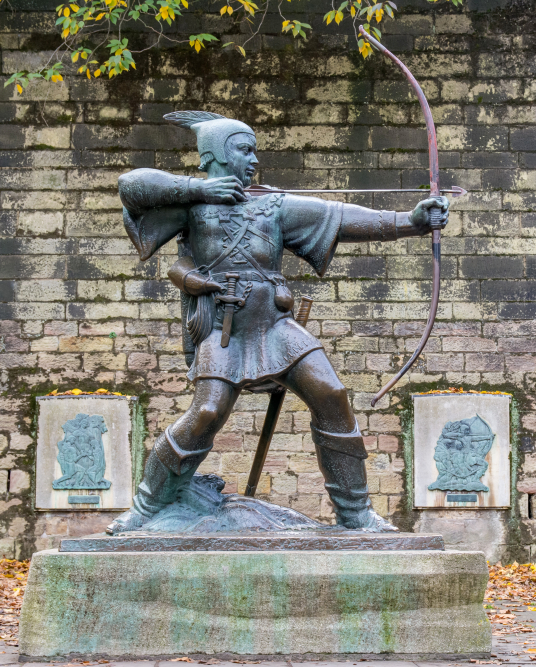 The Robin Hood statue in Nottingham city centre